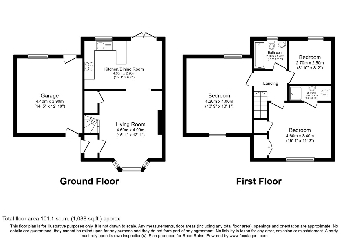 Floorplan of 3 bedroom Semi Detached House to rent, Chervil Close, Manchester, M14