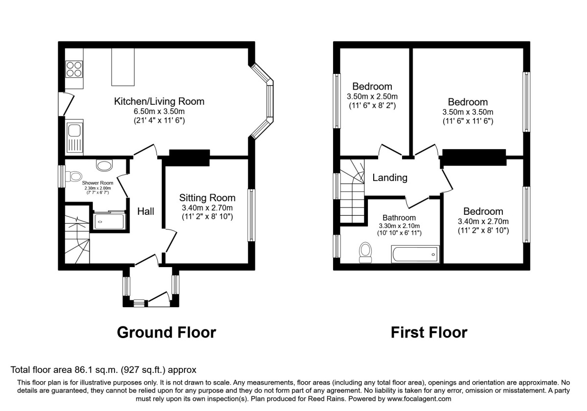 Floorplan of 3 bedroom Semi Detached House to rent, Mersey Bank Avenue, Chorlton, Manchester, M21