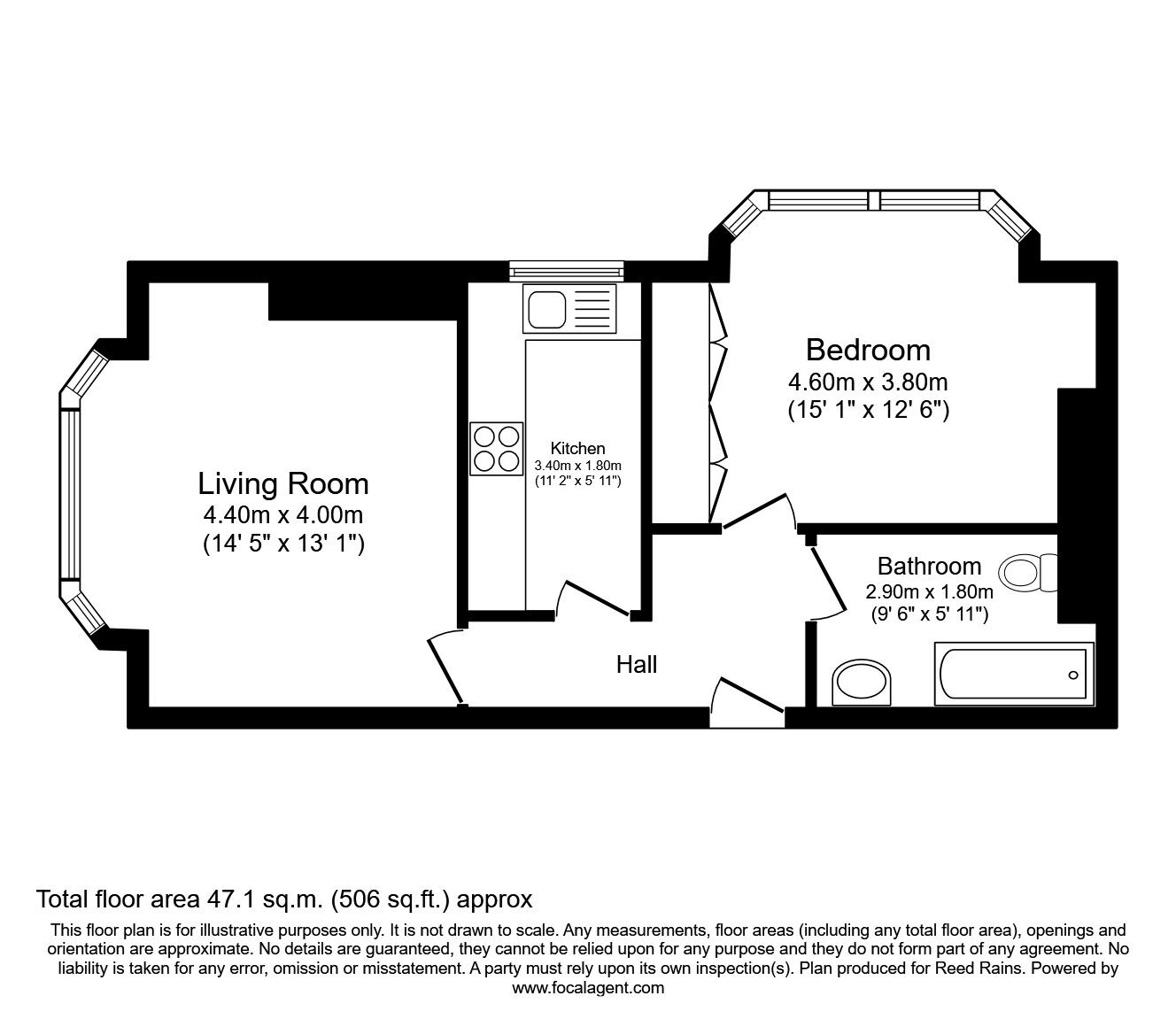 Floorplan of 1 bedroom  Flat to rent, The Beeches, Manchester, Greater Manchester, M20