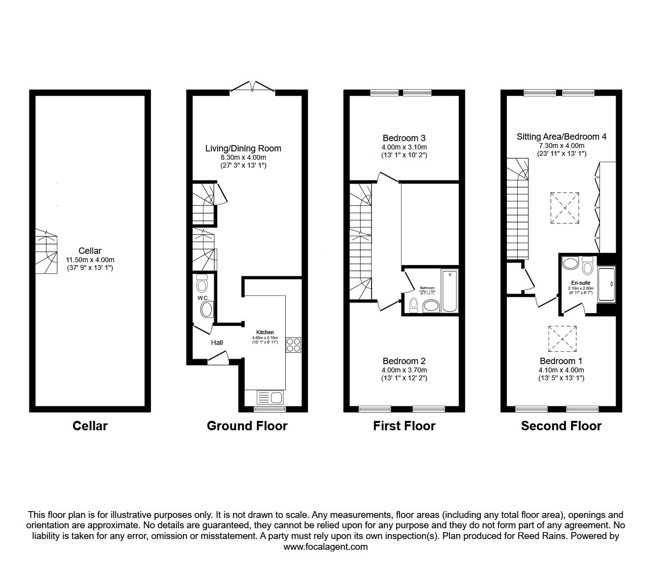 Floorplan of 4 bedroom Mid Terrace House for sale, Church Road, Manchester, Greater Manchester, M22
