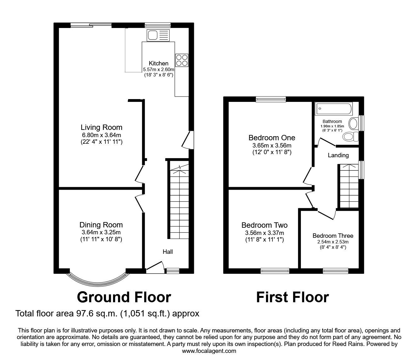 Floorplan of 3 bedroom Semi Detached House to rent, Heathside Road, Manchester, Greater Manchester, M20