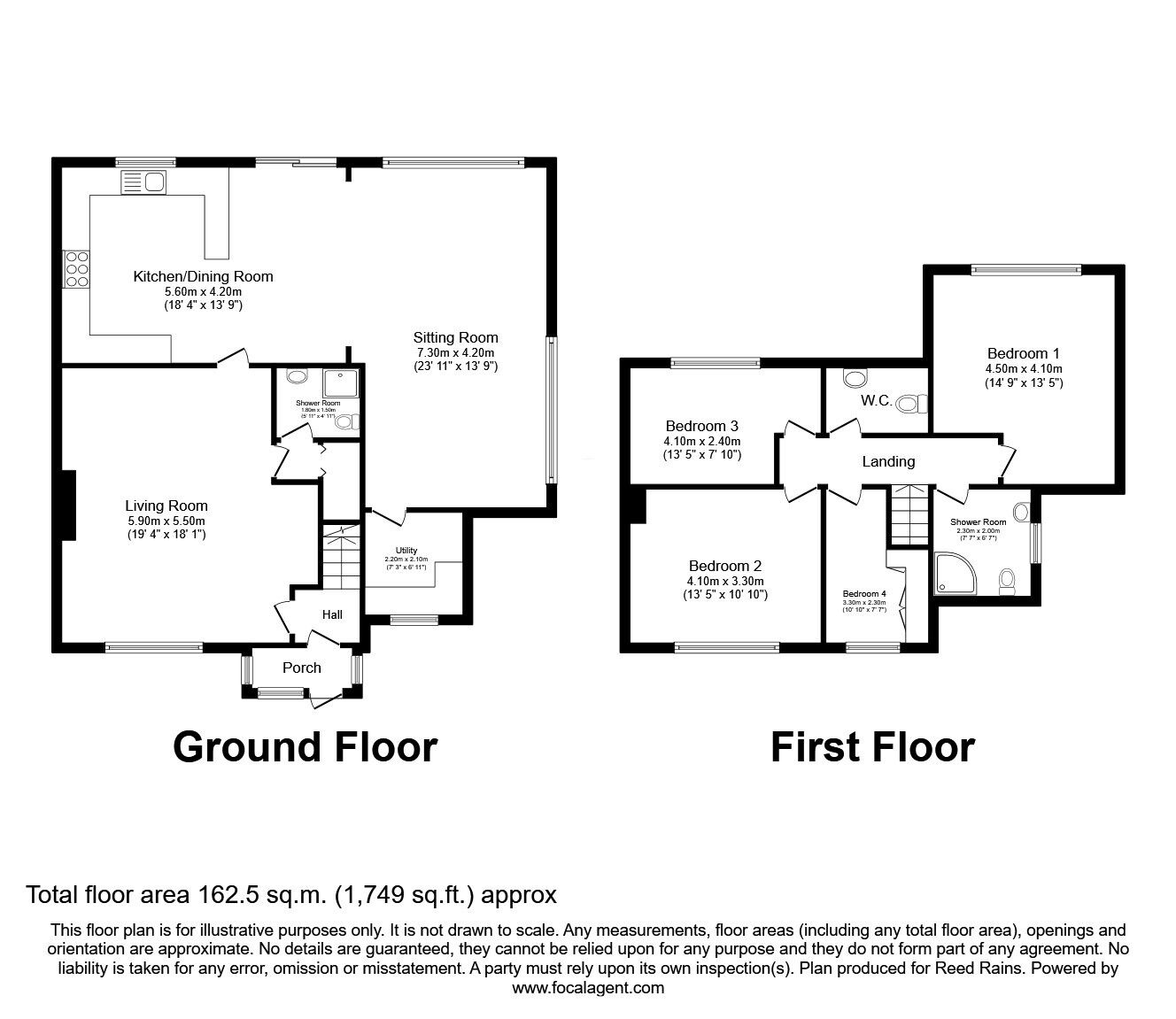Floorplan of 4 bedroom Semi Detached House for sale, Holmside Gardens, Manchester, Greater Manchester, M19