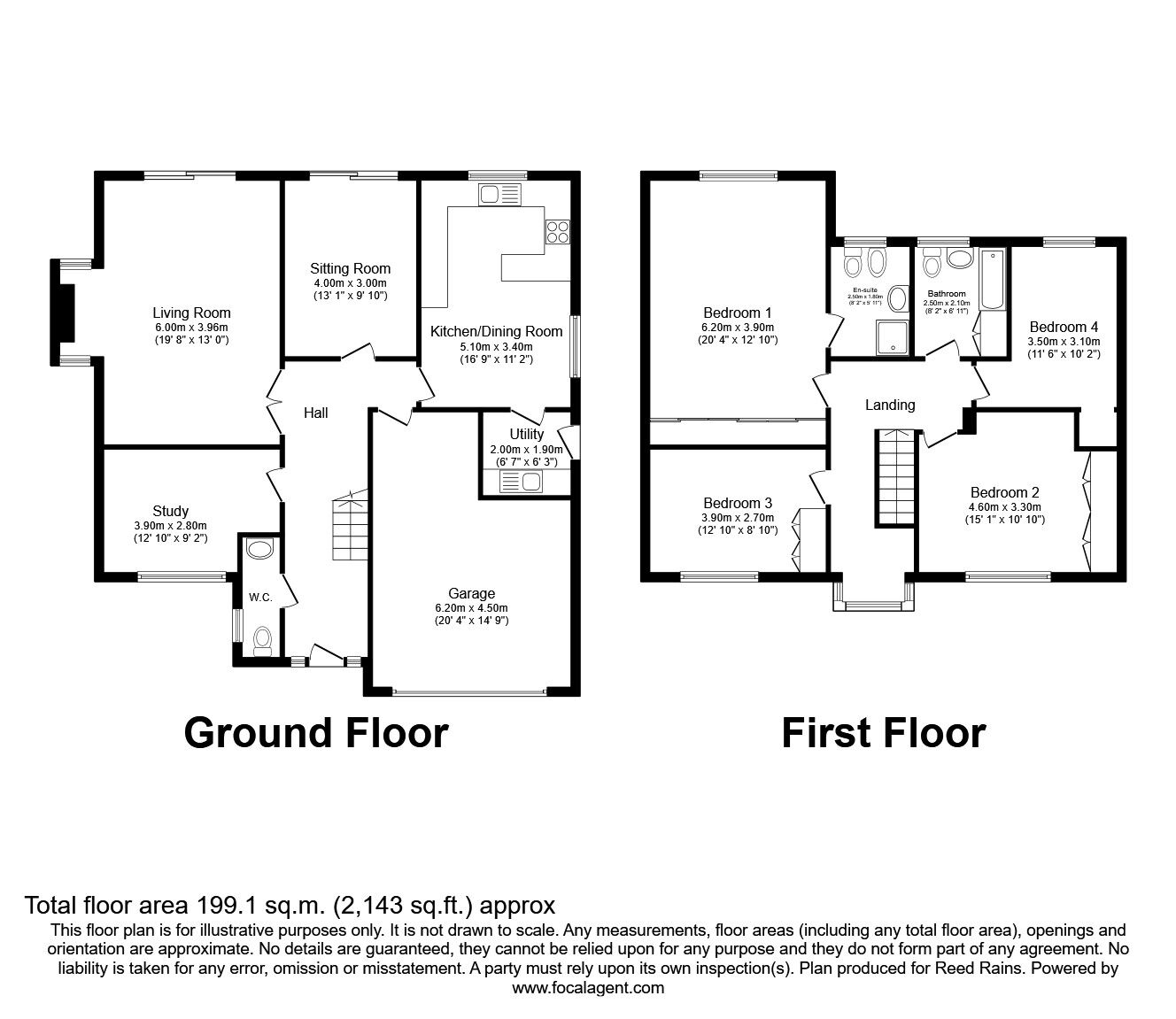 Floorplan of 4 bedroom Detached House for sale, Wilmslow Road, Manchester, Greater Manchester, M20