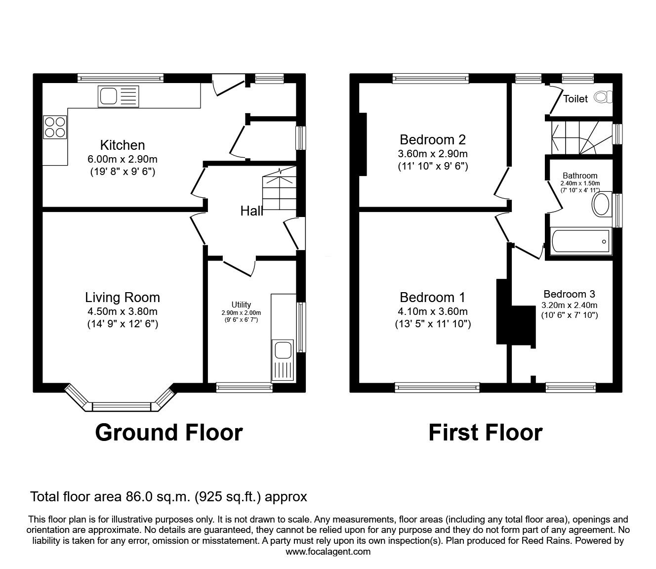 Floorplan of 3 bedroom Semi Detached House for sale, Westcroft Road, Manchester, Greater Manchester, M20
