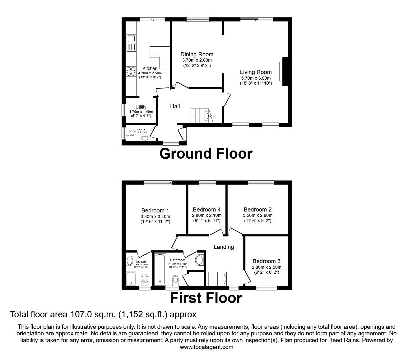 Floorplan of 4 bedroom Semi Detached House to rent, Dene Park, Manchester, Greater Manchester, M20