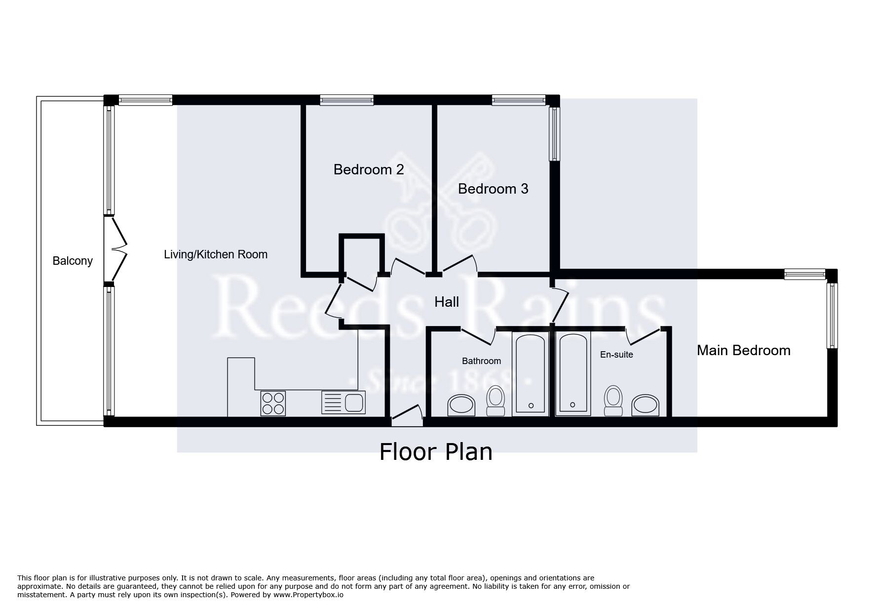 Floorplan of 3 bedroom  Flat for sale, Wilmslow Road, Manchester, Greater Manchester, M20
