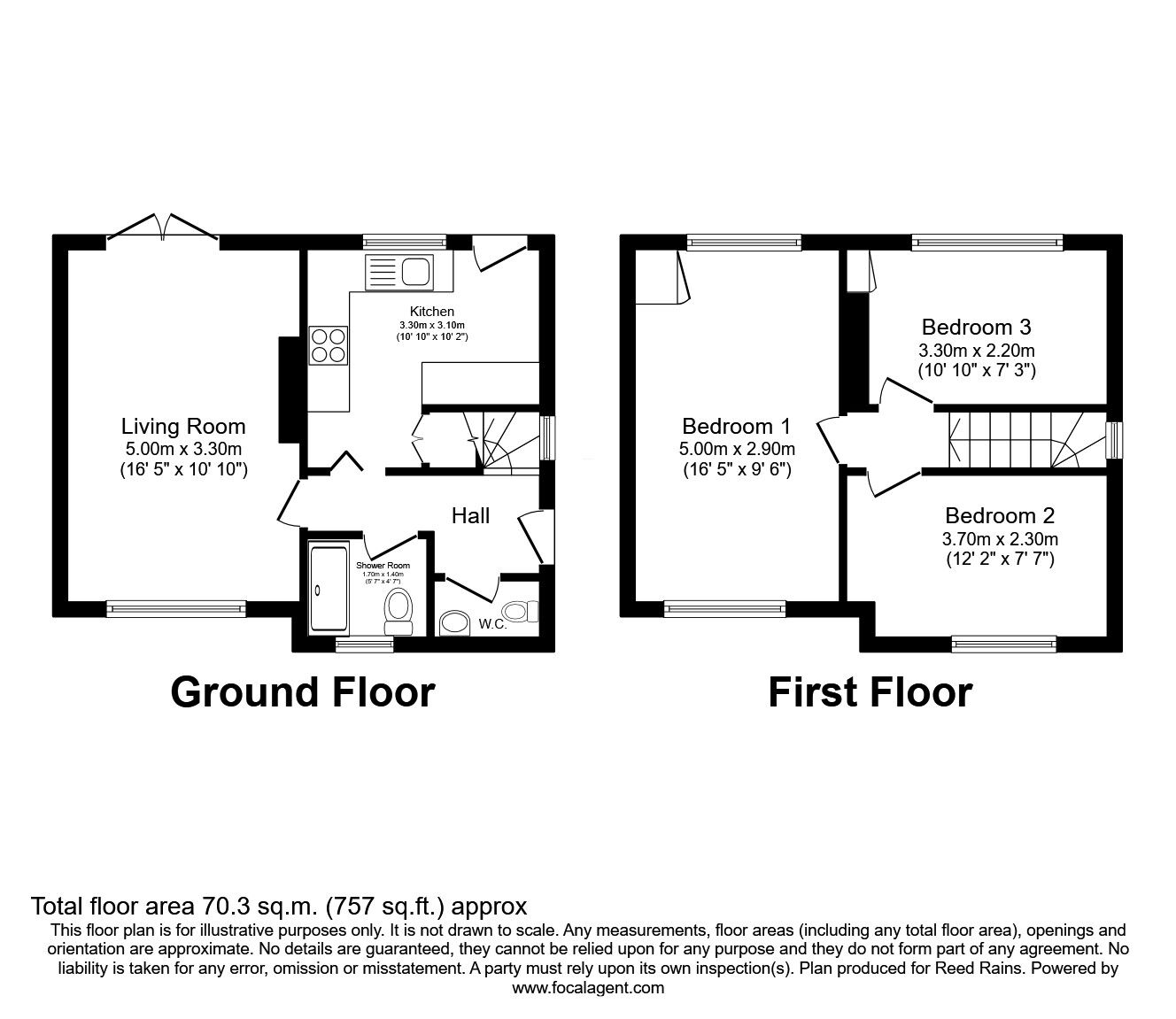 Floorplan of 3 bedroom Semi Detached House for sale, Floyd Avenue, Manchester, Greater Manchester, M21