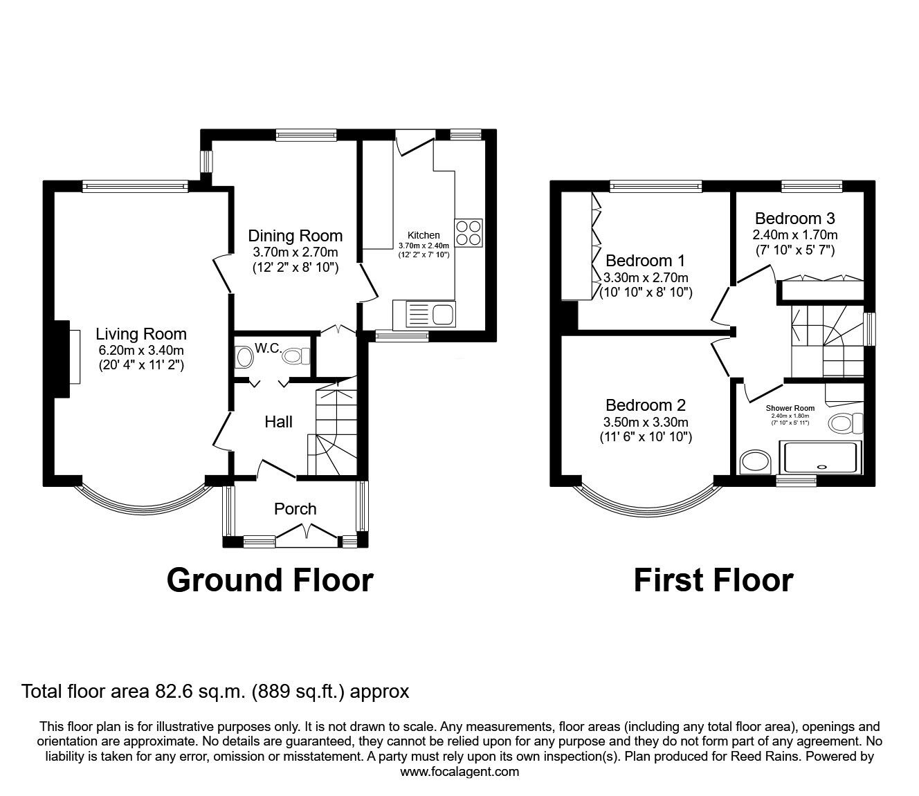 Floorplan of 3 bedroom Semi Detached House for sale, Avalon Drive, Didsbury, Greater Manchester, M20