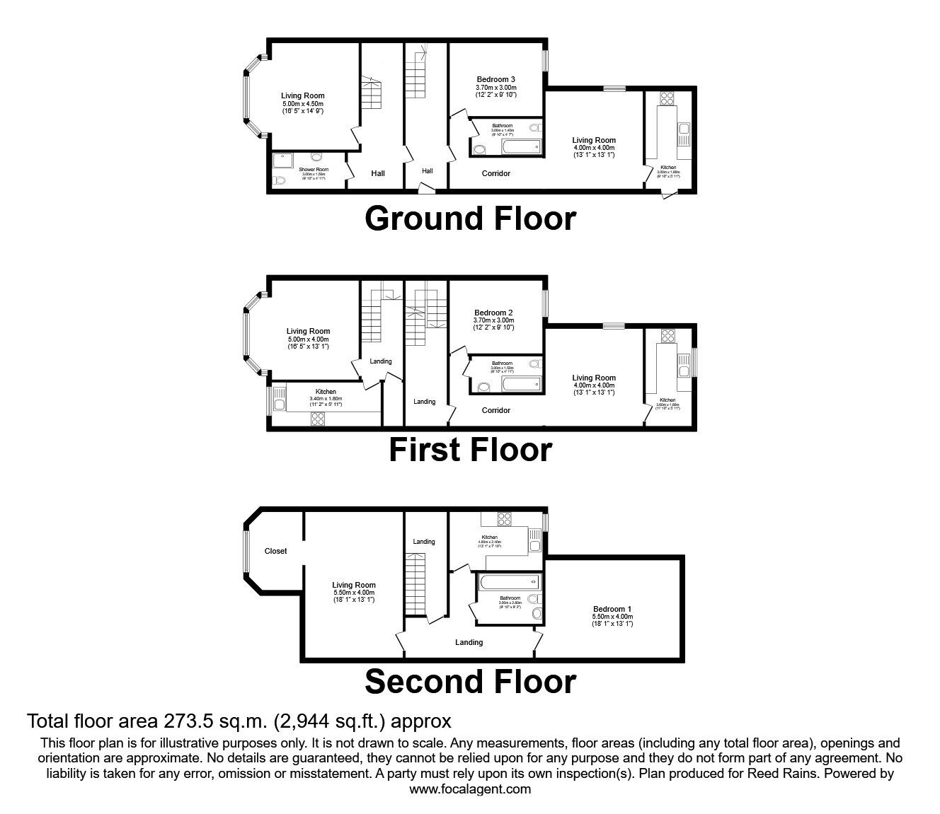 Floorplan of 6 bedroom Detached House for sale, Clyde Road, Manchester, Greater Manchester, M20