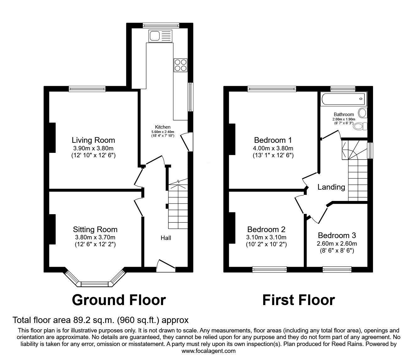 Floorplan of 3 bedroom Semi Detached House for sale, Kingsway, Manchester, Greater Manchester, M19