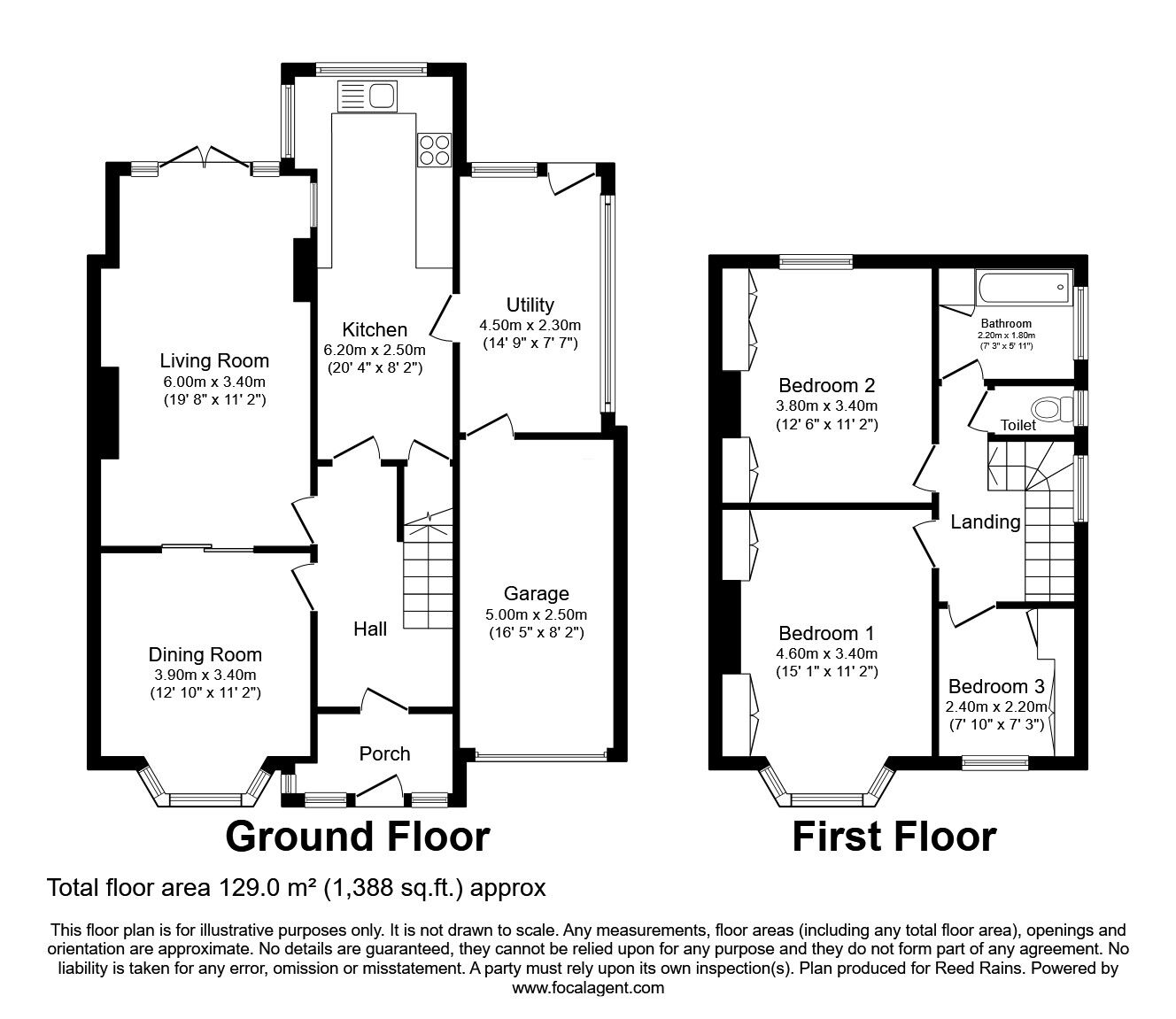 Floorplan of 3 bedroom Semi Detached House for sale, Burnage Lane, Manchester, Greater Manchester, M19