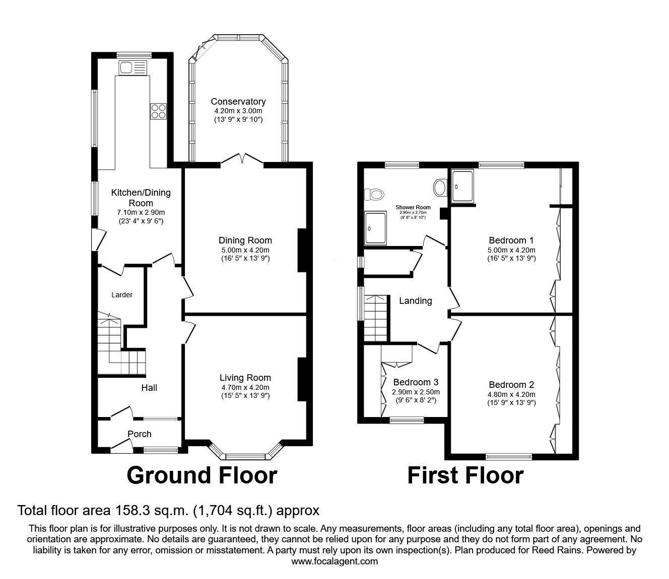 Floorplan of 3 bedroom Semi Detached House for sale, Longley Lane, Manchester, Greater Manchester, M22