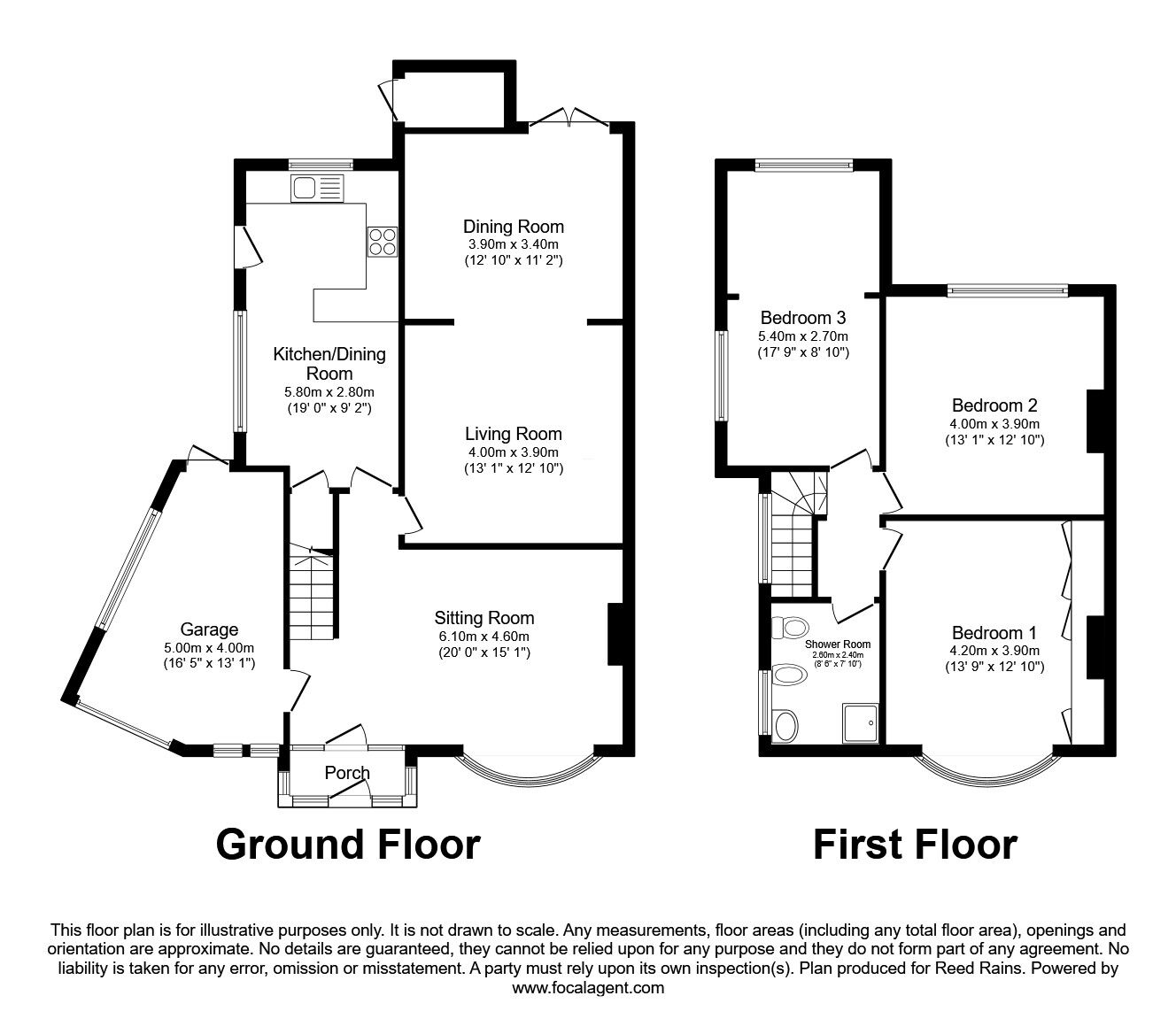 Floorplan of 3 bedroom Semi Detached House for sale, Homewood Road, Manchester, Greater Manchester, M22