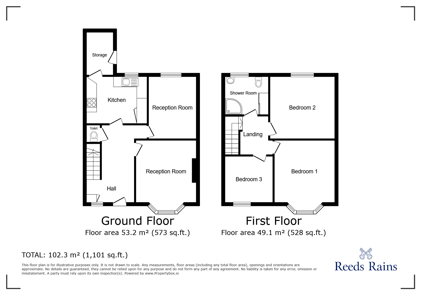 Floorplan of 3 bedroom Mid Terrace House for sale, Platt Lane, Manchester, Greater Manchester, M14