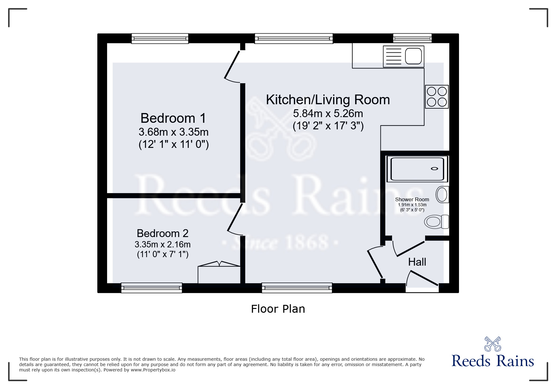 Floorplan of 2 bedroom  Flat for sale, Derby Road, Manchester, Greater Manchester, M14