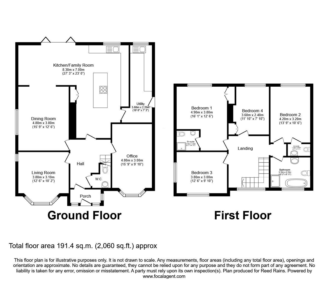 Floorplan of 4 bedroom Detached House for sale, Netherwood Road, Manchester, Greater Manchester, M22