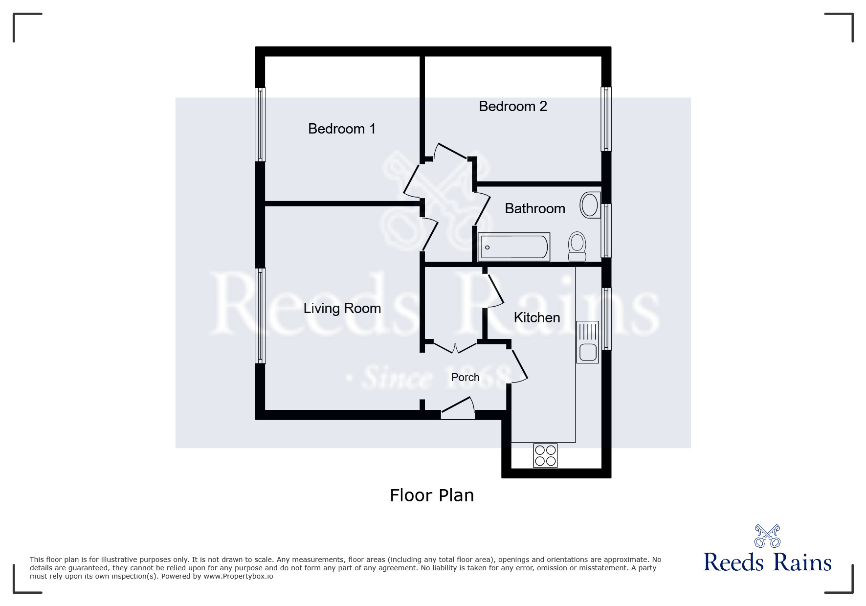 Floorplan of 2 bedroom  Flat for sale, Barlow Moor Court, Manchester, Greater Manchester, M20
