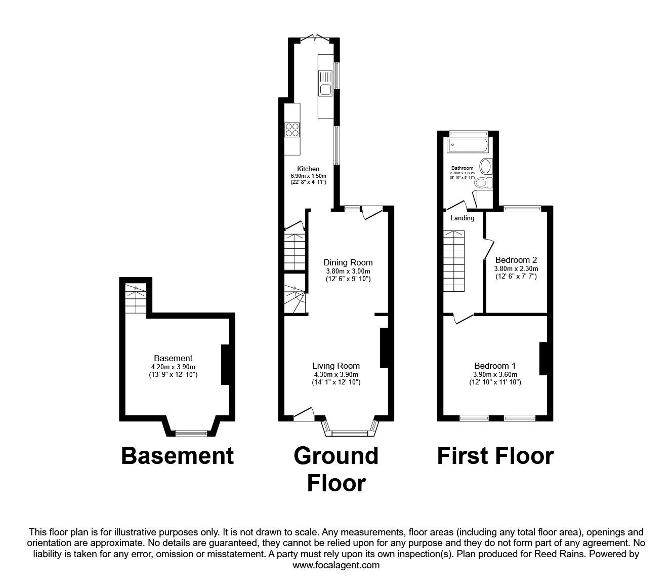 Floorplan of 3 bedroom Mid Terrace House for sale, Churchwood Road, Manchester, Greater Manchester, M20