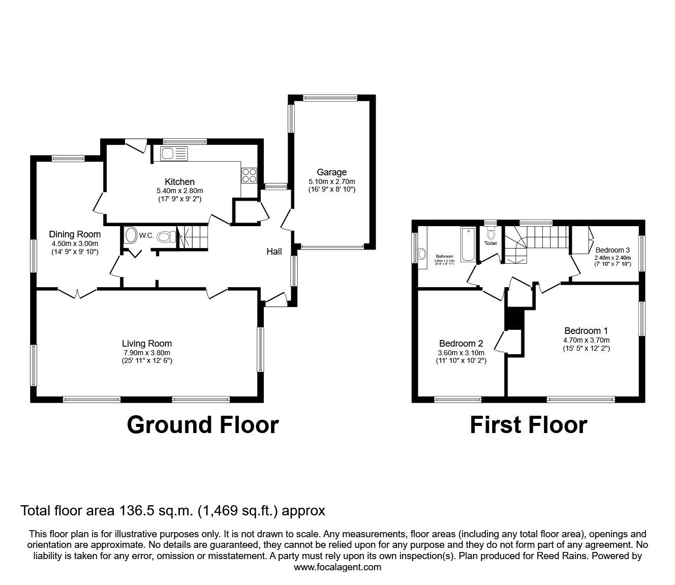 Floorplan of 3 bedroom Detached House for sale, Darley Avenue, Manchester, Greater Manchester, M20