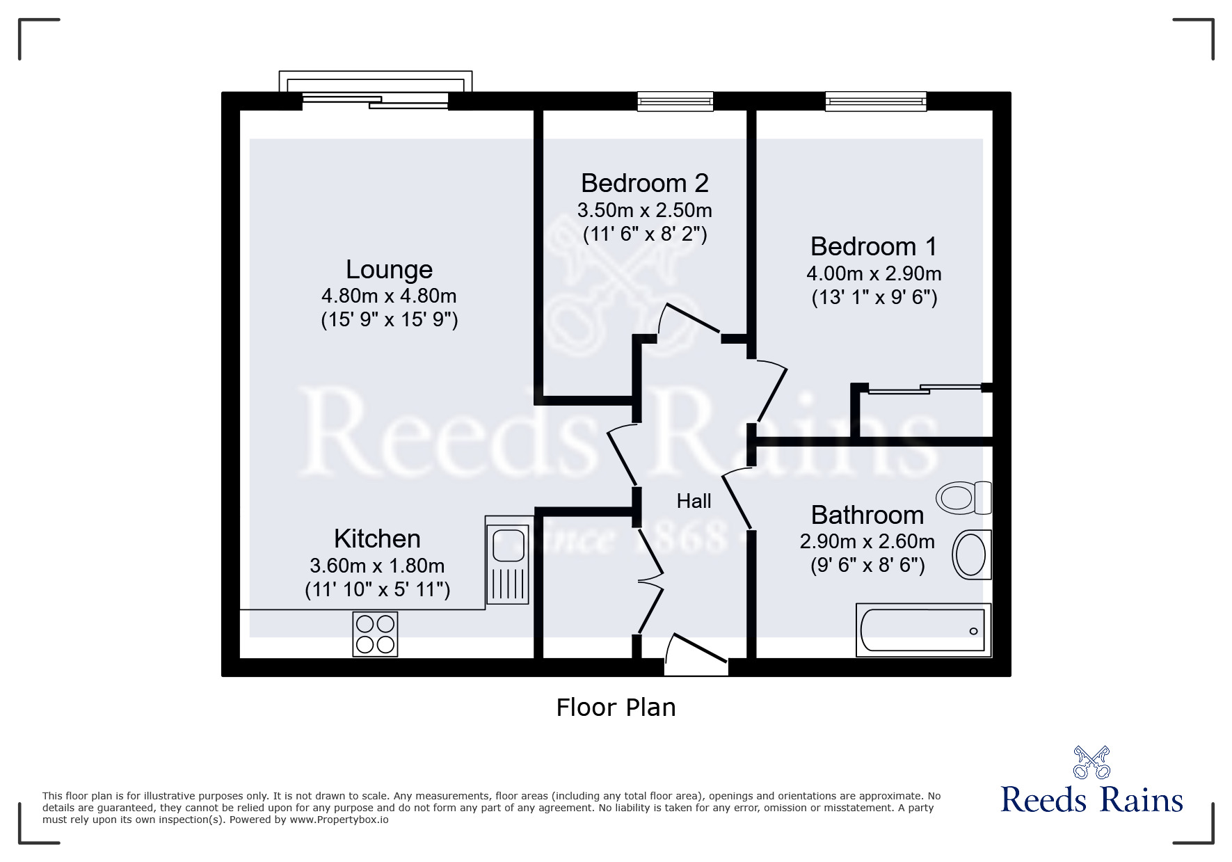 Floorplan of 2 bedroom  Flat to rent, The Boulevard, Manchester, Greater Manchester, M20