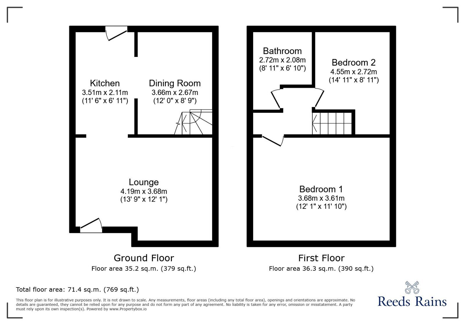 Floorplan of 2 bedroom Mid Terrace House for sale, Ratcliffe Street, Manchester, Greater Manchester, M19