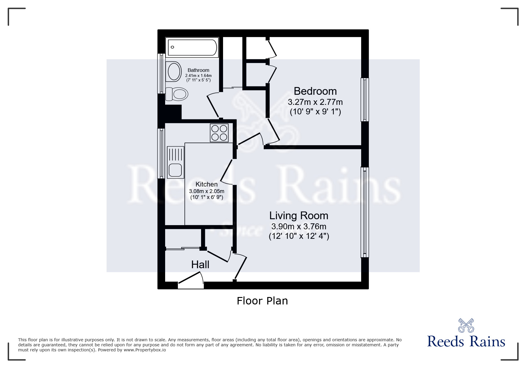 Floorplan of 1 bedroom  Flat to rent, Rushford Avenue, Manchester, Greater Manchester, M19