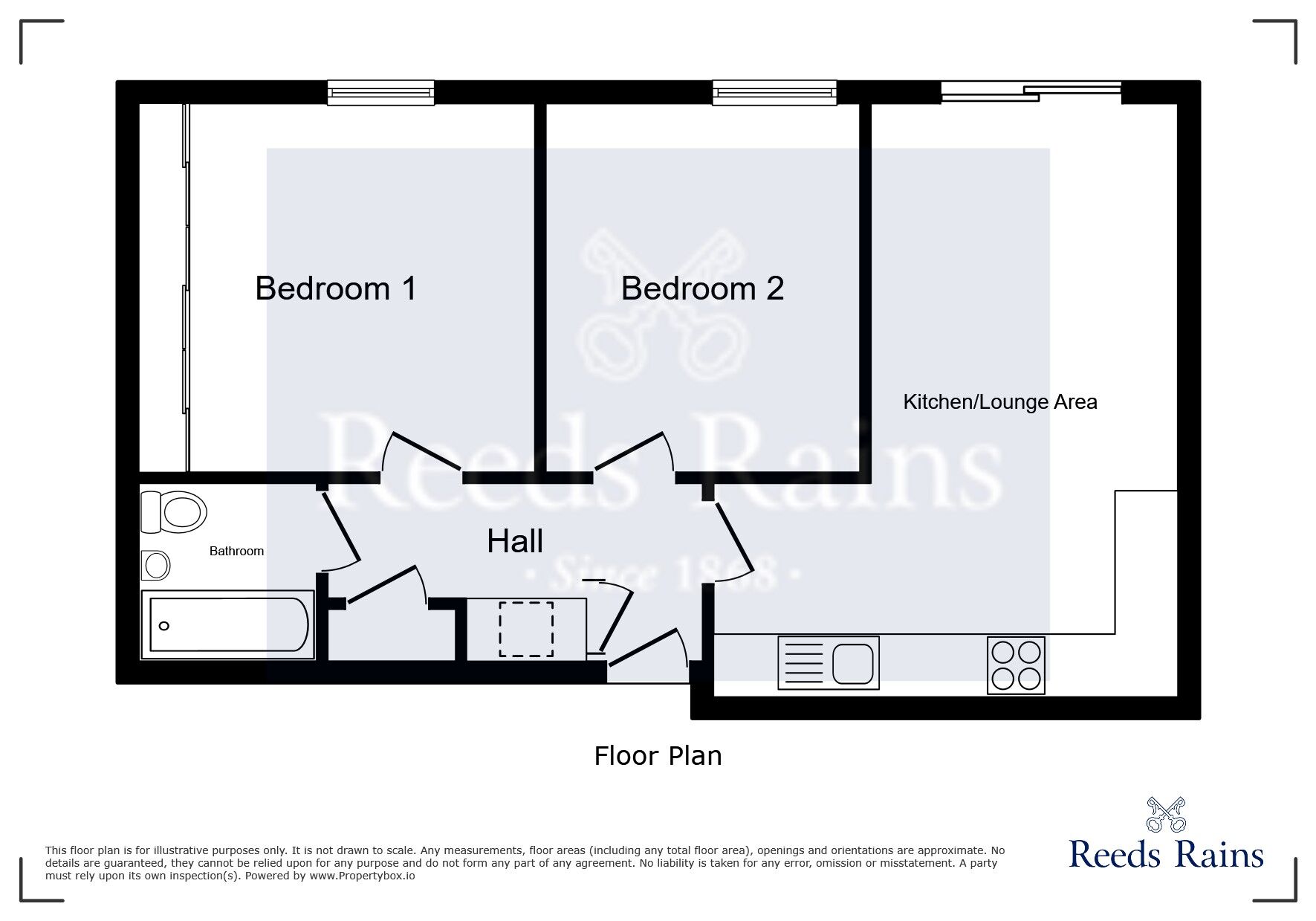 Floorplan of 2 bedroom  Flat for sale, Blue Moon Way, Manchester, Greater Manchester, M14