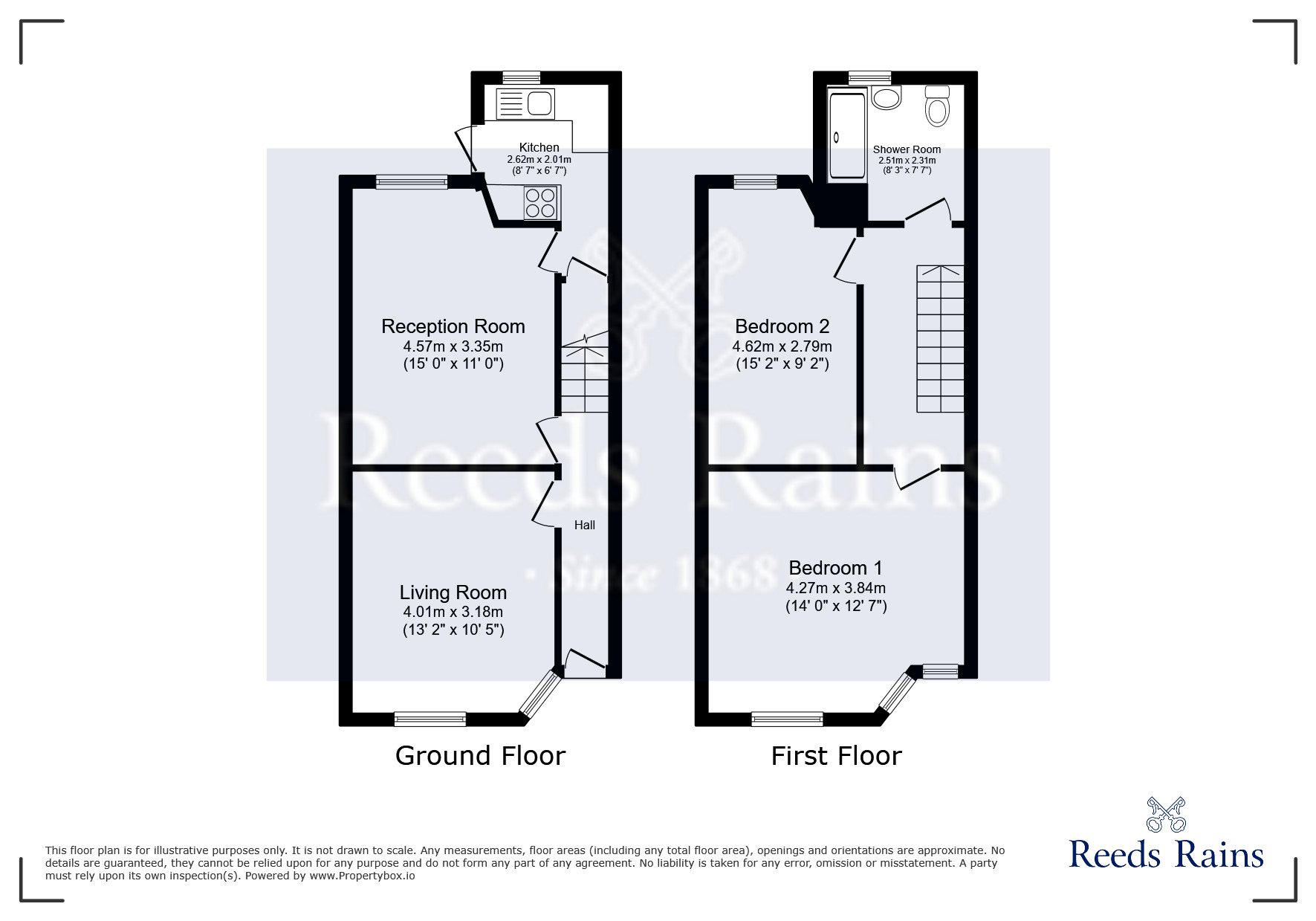 Floorplan of 2 bedroom Mid Terrace House for sale, Heald Place, Manchester, Greater Manchester, M14