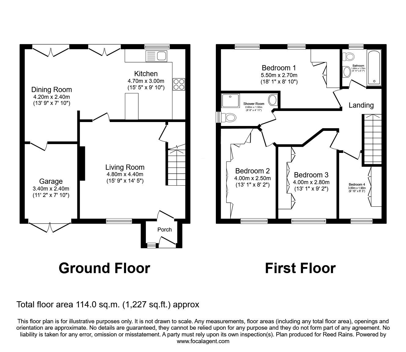 Floorplan of 4 bedroom Semi Detached House for sale, Bronington Close, Northenden, Greater Manchester, M22