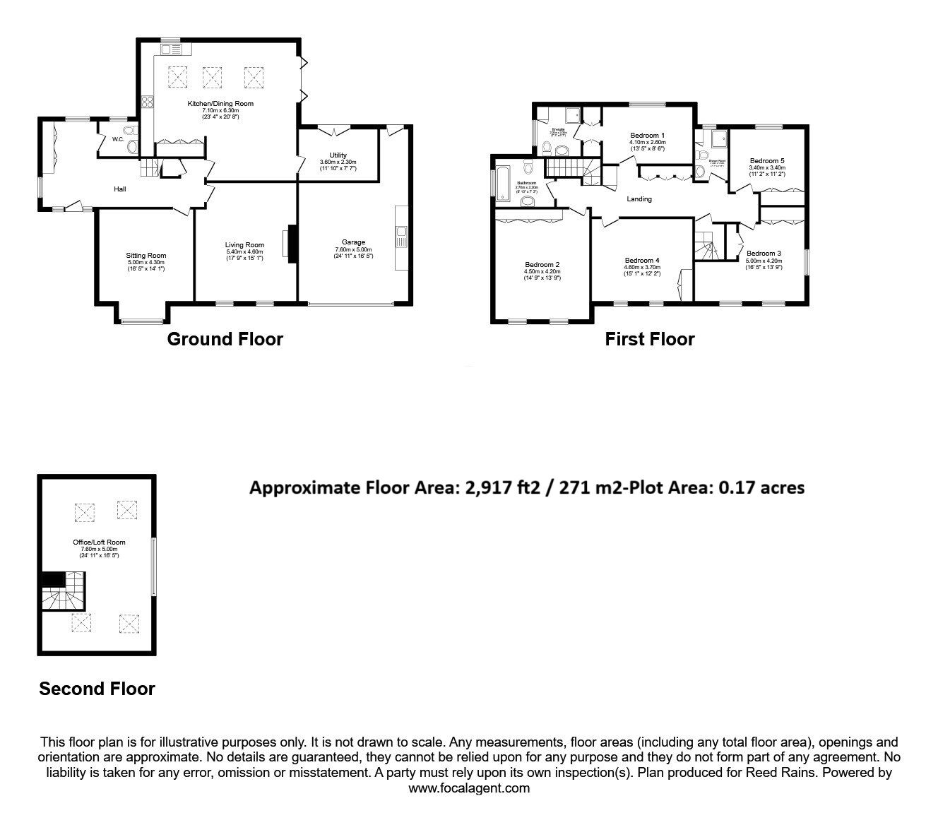 Floorplan of 6 bedroom Detached House for sale, Essex Avenue, `Manchester, Greater Manchester, M20