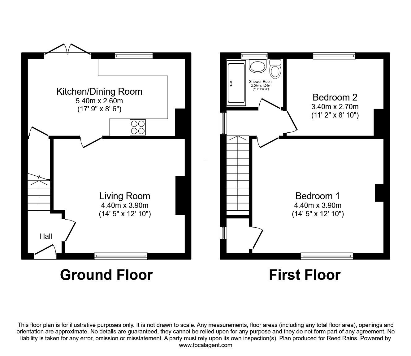 Floorplan of 2 bedroom Semi Detached House for sale, Colemore Avenue, Manchester, Greater Manchester, M20