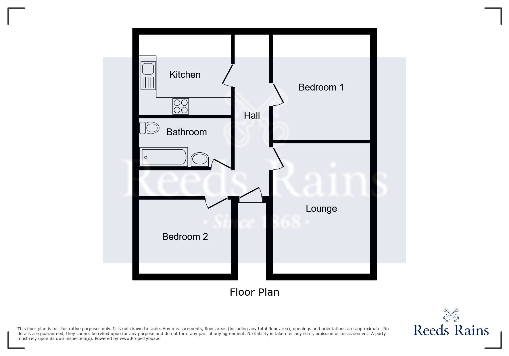 Floorplan of 2 bedroom  Flat to rent, Demesne Road, Manchester, Greater Manchester, M16