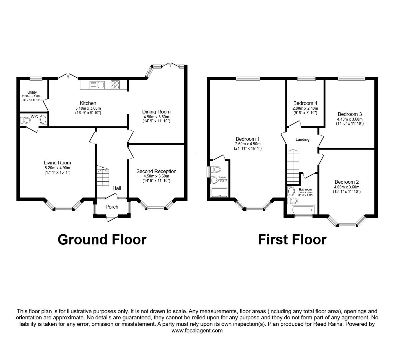 Floorplan of 4 bedroom Semi Detached House for sale, Lindsay Avenue, Manchester, Greater Manchester, M19