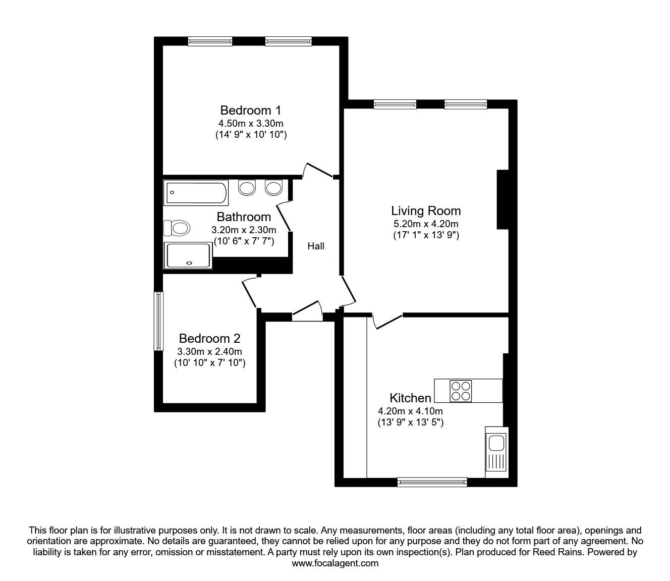 Floorplan of 2 bedroom  Flat for sale, Burton Road, Manchester, Greater Manchester, M20