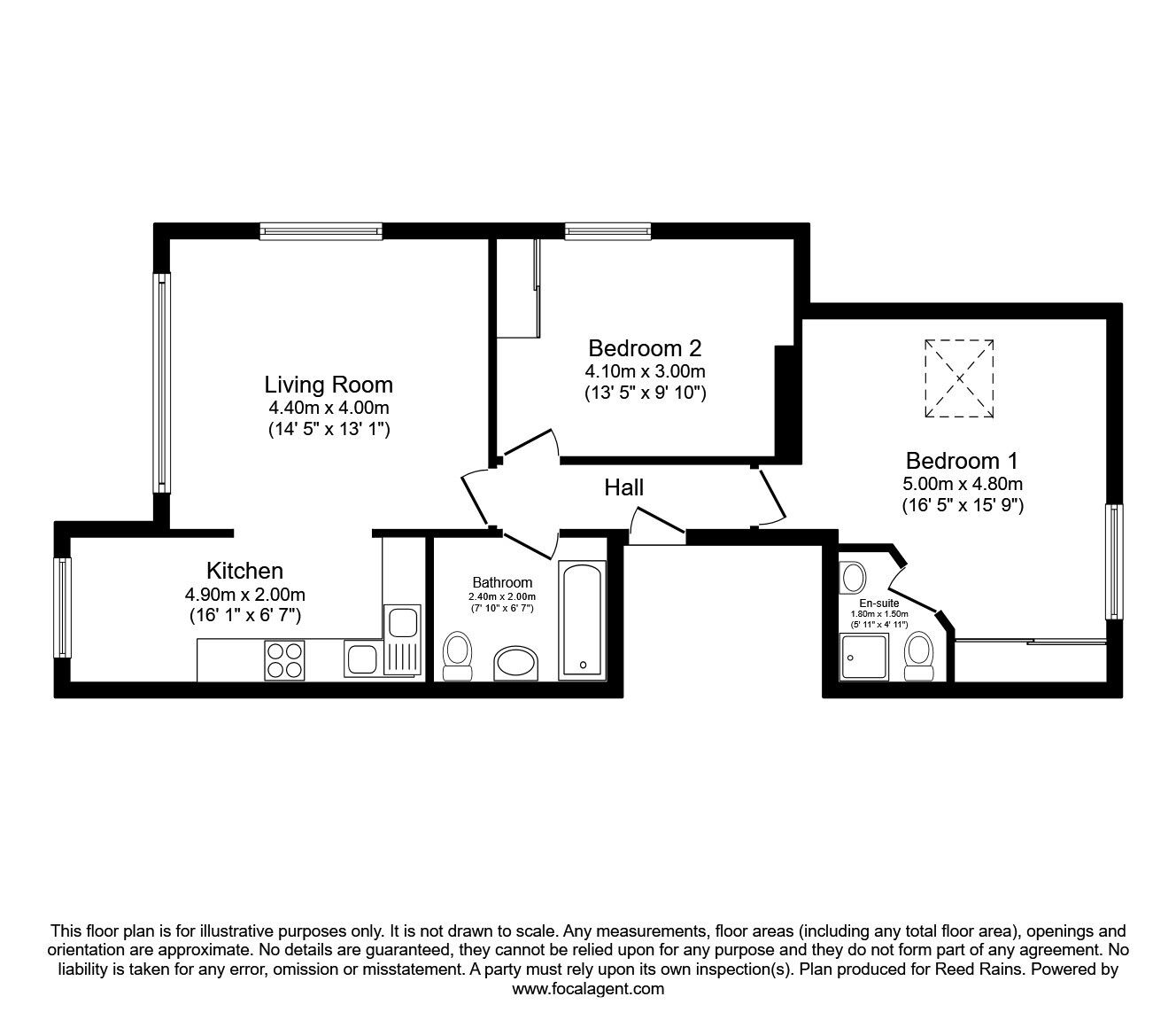 Floorplan of 2 bedroom  Flat for sale, Catterick Road, Manchester, Greater Manchester, M20