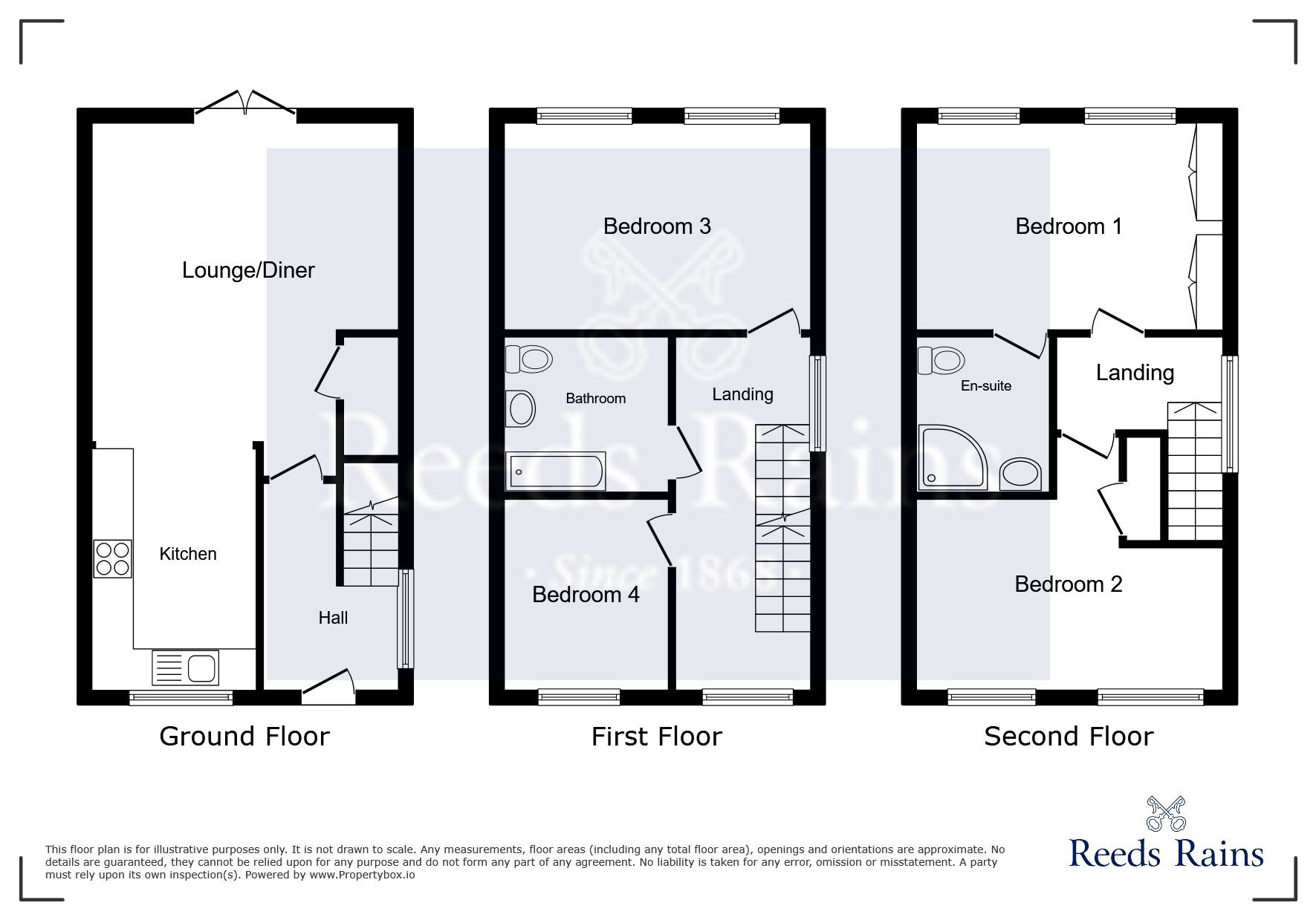 Floorplan of 4 bedroom Mid Terrace House to rent, Old Oak Street, Manchester, Greater Manchester, M20