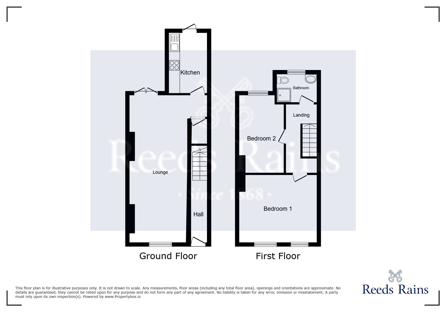 Floorplan of 2 bedroom Mid Terrace House to rent, Thornton Road, Manchester, Greater Manchester, M14