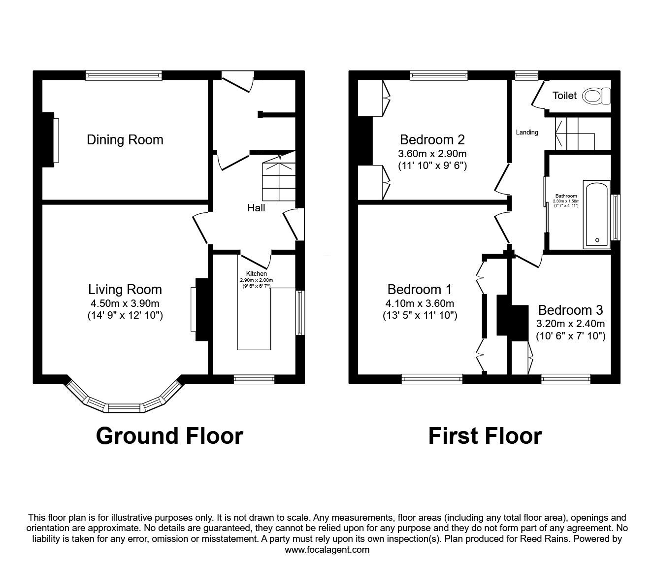 Floorplan of 3 bedroom Semi Detached House for sale, Kingsway, Manchester, Greater Manchester, M19