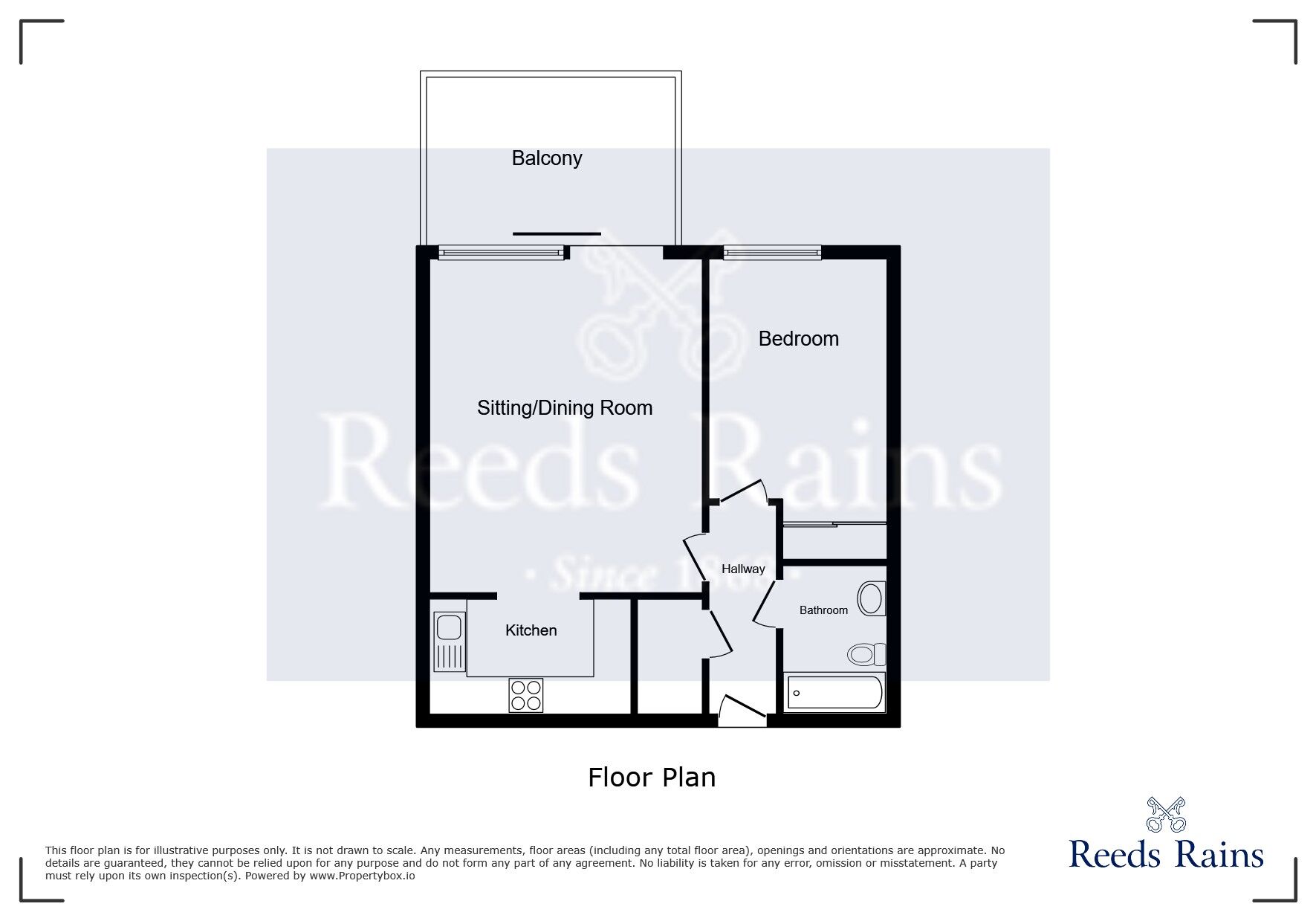 Floorplan of 1 bedroom  Flat to rent, Kensal Drive, Manchester, M20