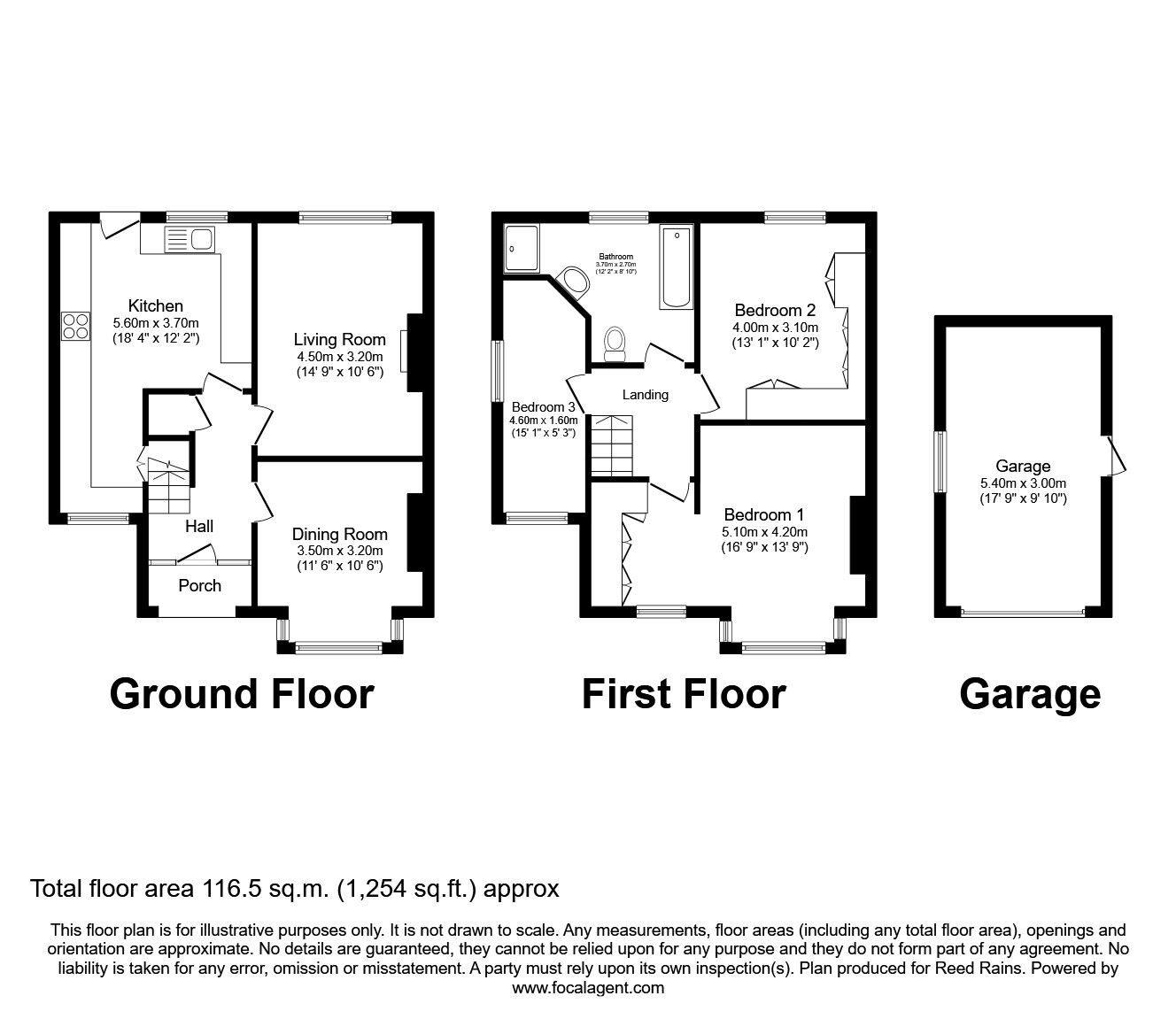 Floorplan of 3 bedroom Detached House for sale, Talbot Road, Fallowfield, Greater Manchester, M14