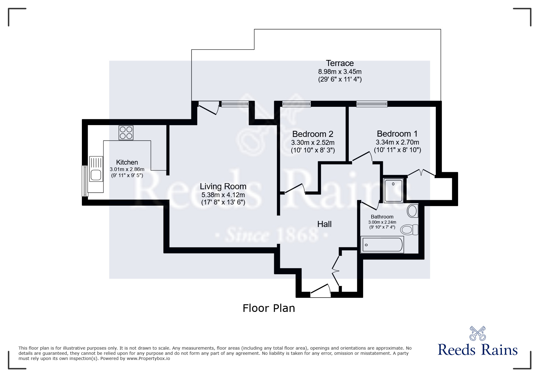 Floorplan of 2 bedroom Flat to rent, Palatine Road, Manchester, Greater Manchester, M20