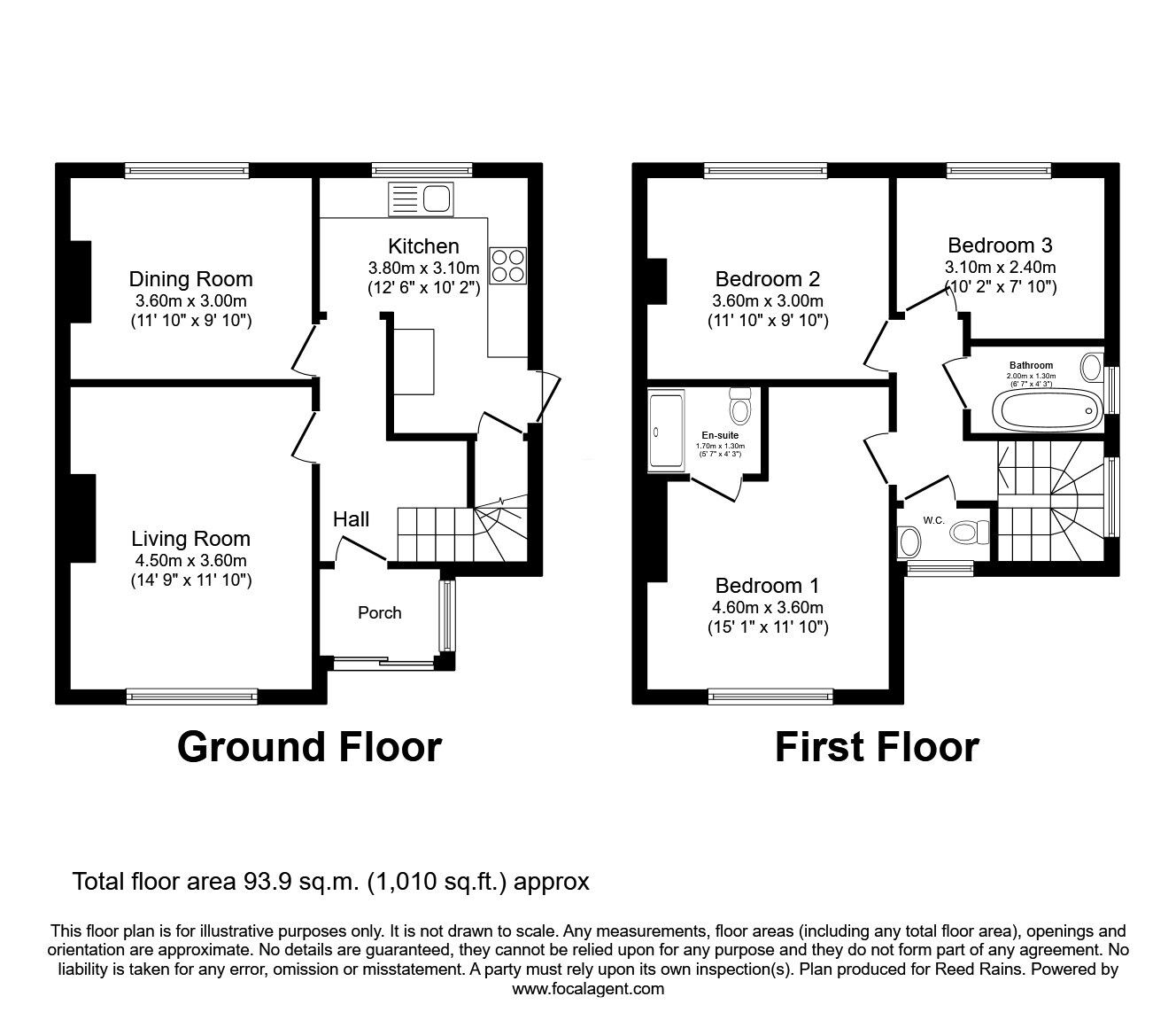 Floorplan of 3 bedroom Semi Detached House for sale, Colemore Avenue, Manchester, Greater Manchester, M20