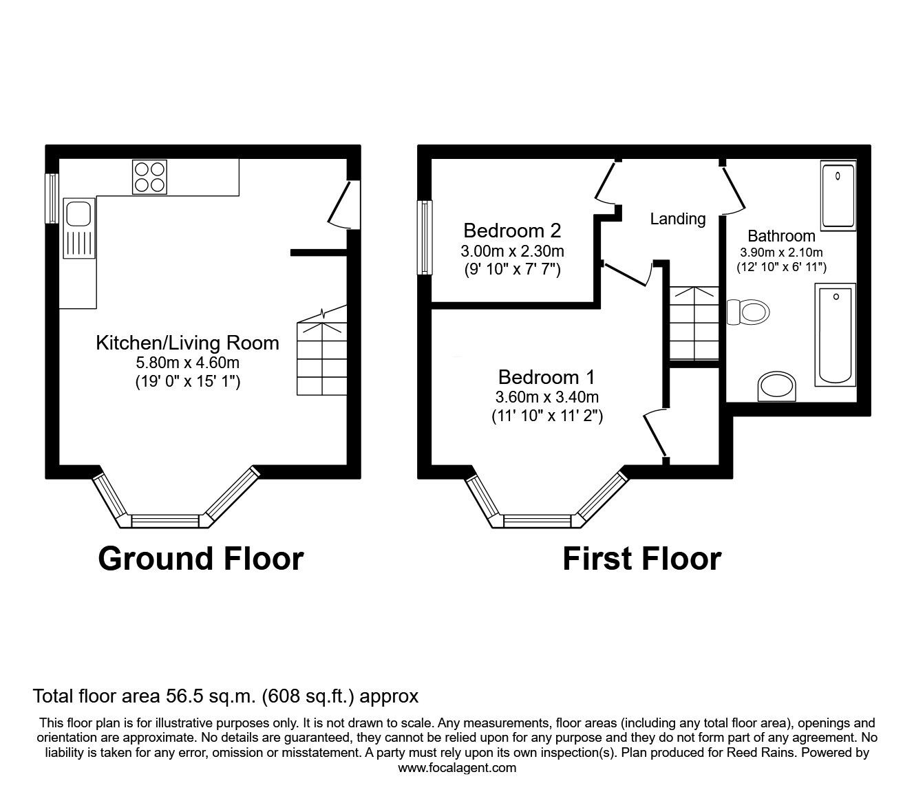 Floorplan of 2 bedroom Flat for sale, Palatine Road, Manchester, Greater Manchester, M20