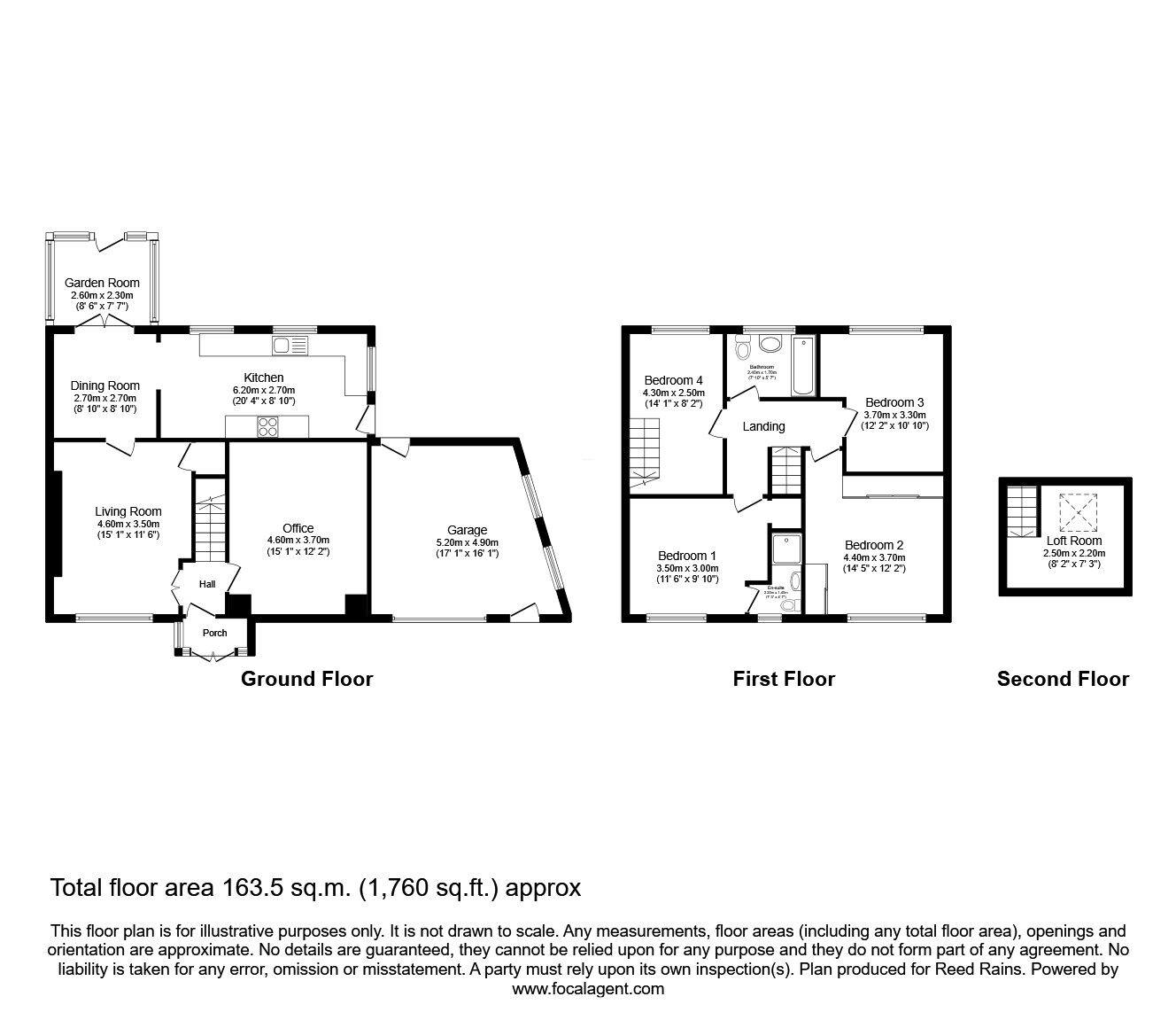 Floorplan of 4 bedroom Semi Detached House for sale, Valley Road, Stockport, Greater Manchester, SK4