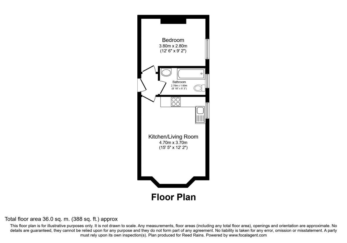 Floorplan of 1 bedroom Flat for sale, Clyde Road, Manchester, Greater Manchester, M20