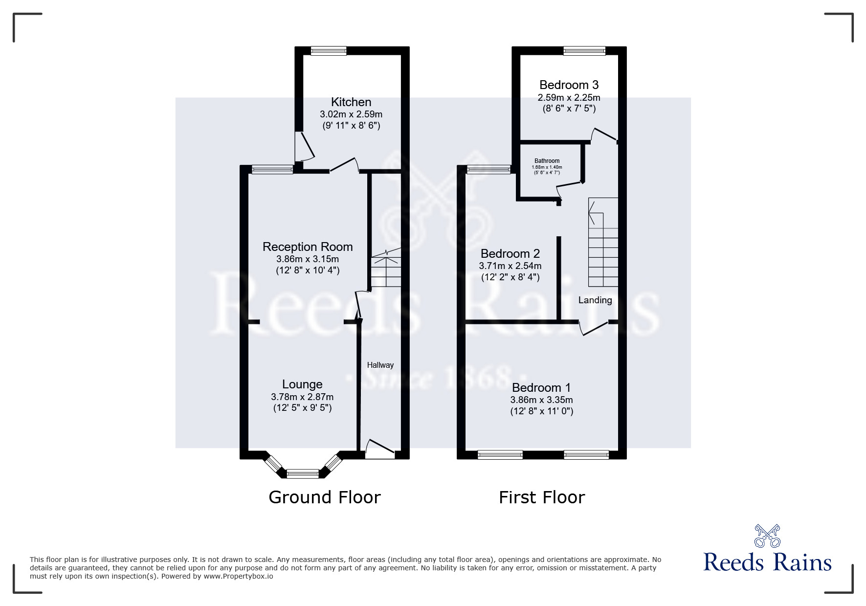Floorplan of 3 bedroom House to rent, Claremont Road, Manchester, Greater Manchester, M14