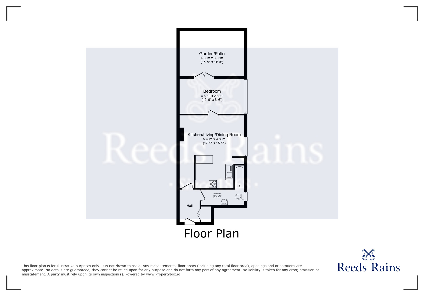 Floorplan of 1 bedroom Flat for sale, The Beeches, Manchester, Greater Manchester, M20