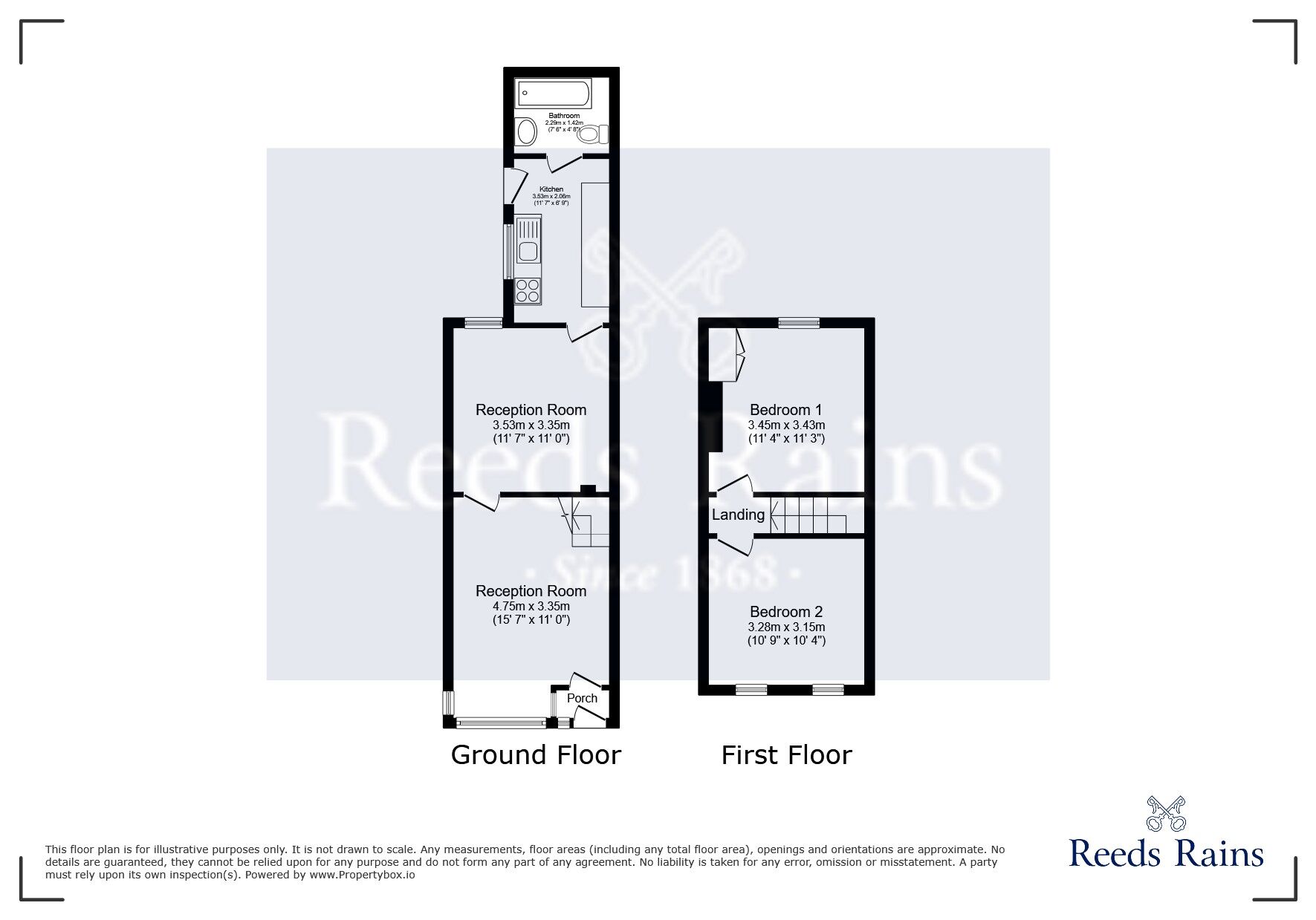 Floorplan of 2 bedroom Mid Terrace House for sale, Brailsford Road, Manchester, Greater Manchester, M14