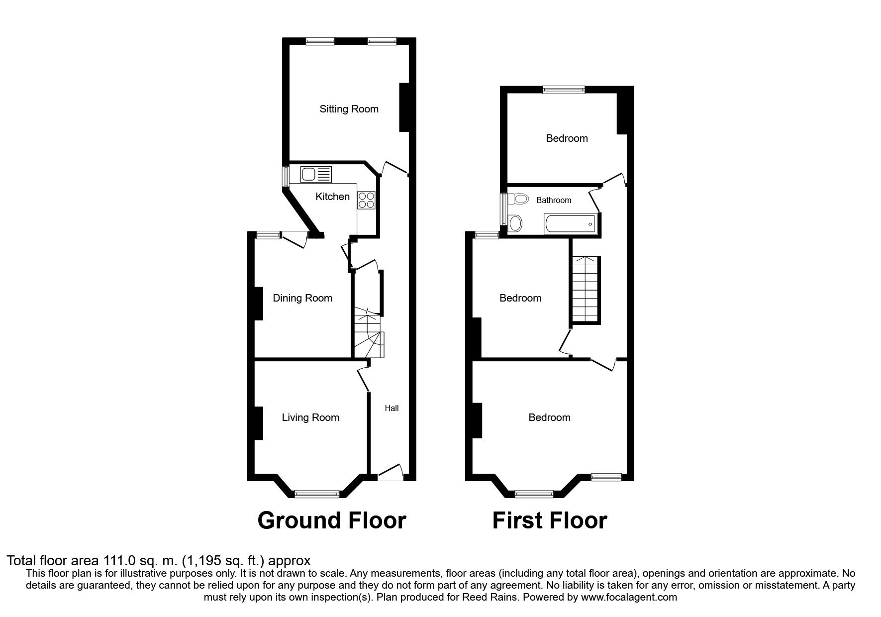 Floorplan of 3 bedroom Semi Detached House to rent, Slade Lane, Manchester, Greater Manchester, M19