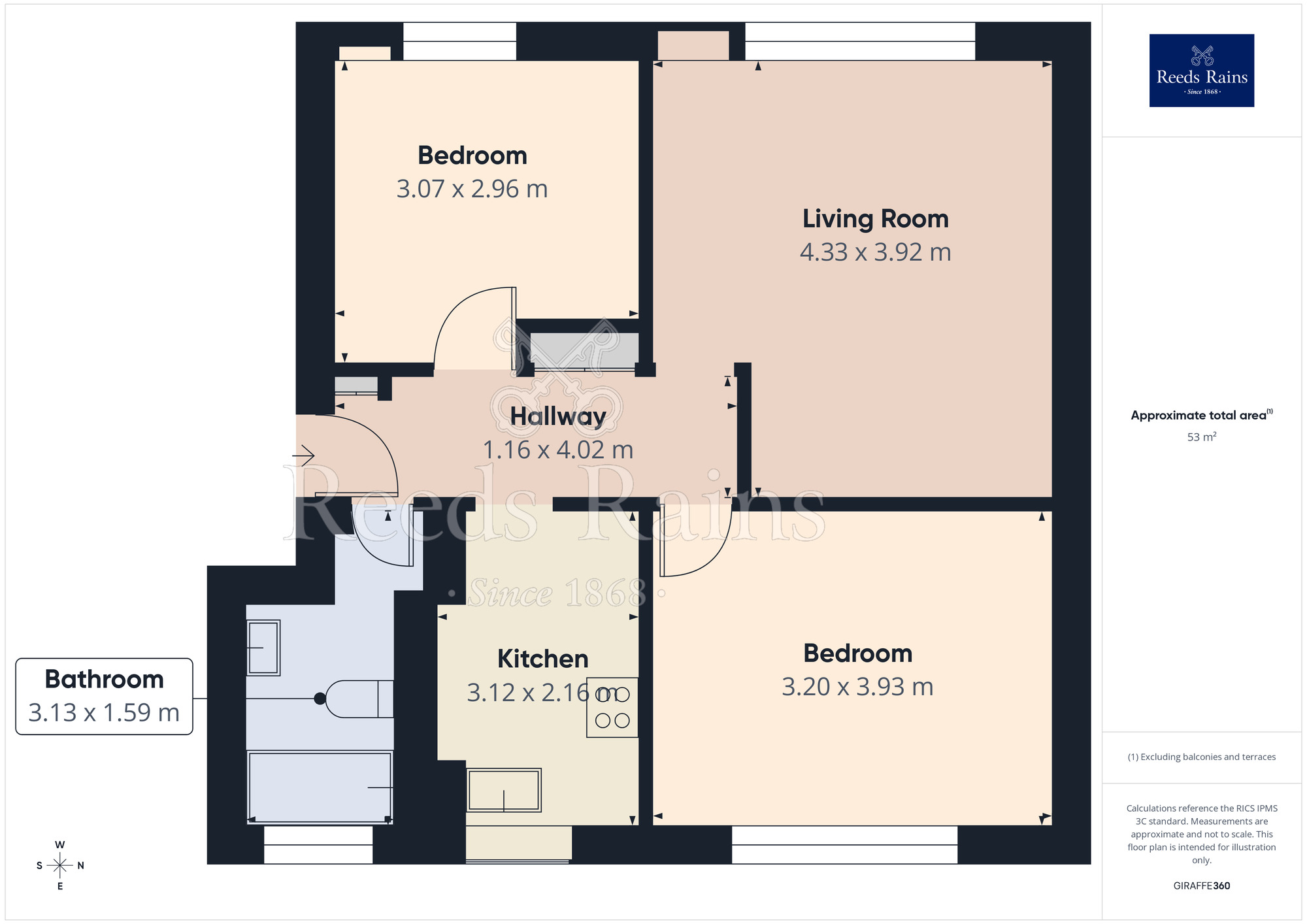 Floorplan of 2 bedroom Flat to rent, Wilmslow Road, Manchester, Greater Manchester, M20